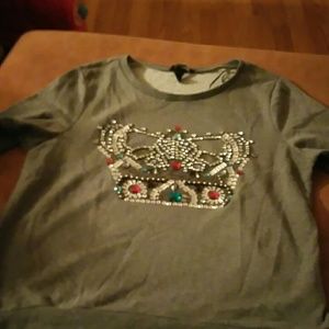 H&M Sweatshirt with crown jeweled design